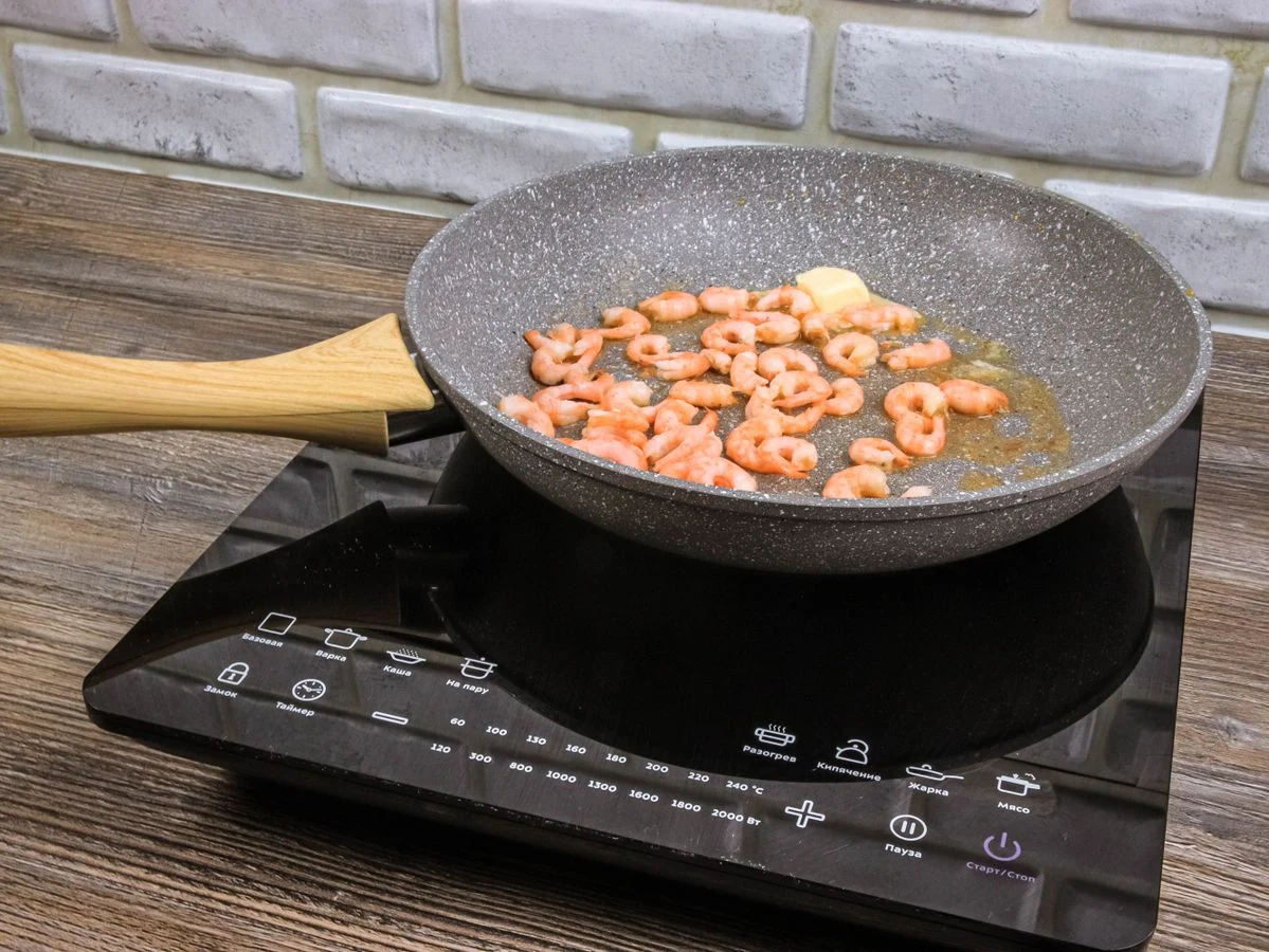 Шаг 3: Ризотто с креветками и овощами