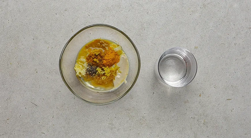 Салат из брокколи и нута с соусом карри: шаг 3