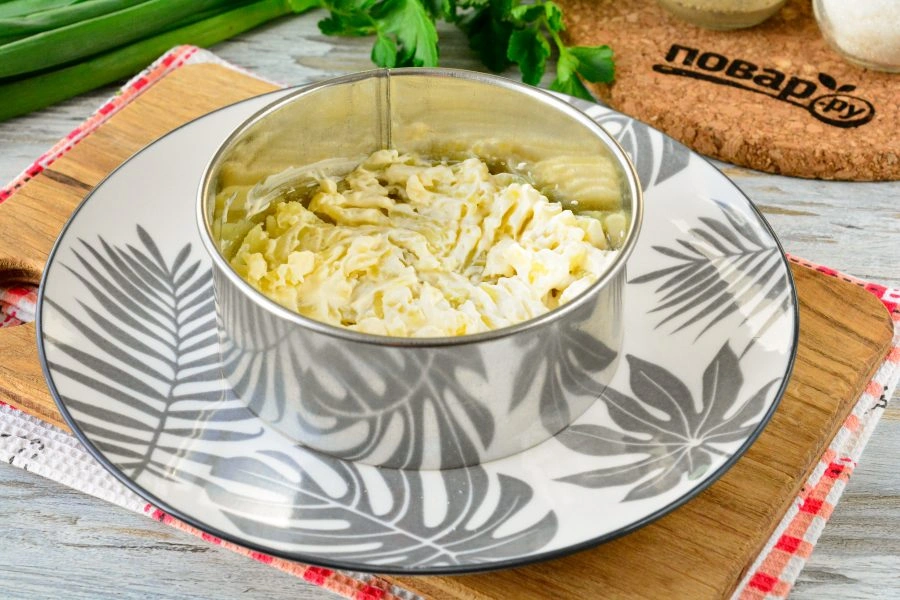 Шаг 3: Салат лесная поляна