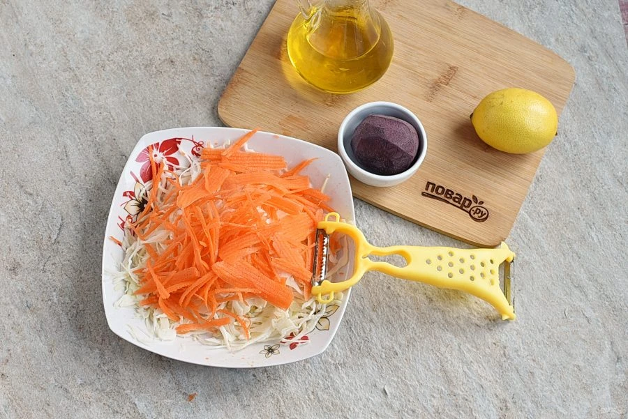 Шаг 3: Салат "Щетка"