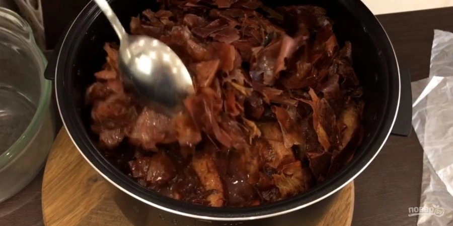 Шаг 3: Сало в лук о вой шелухе просто и вкус но