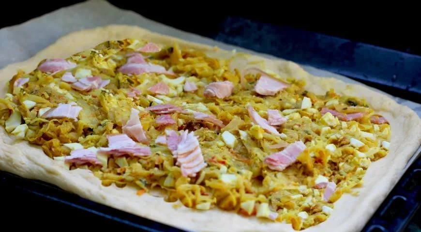 Сдобный пирог с капустой: шаг 3