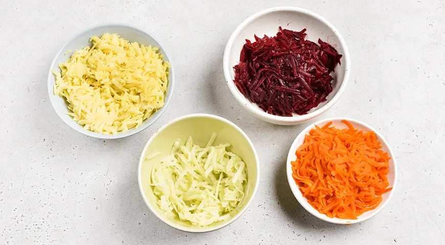 Селедка под шубой постная: шаг 3