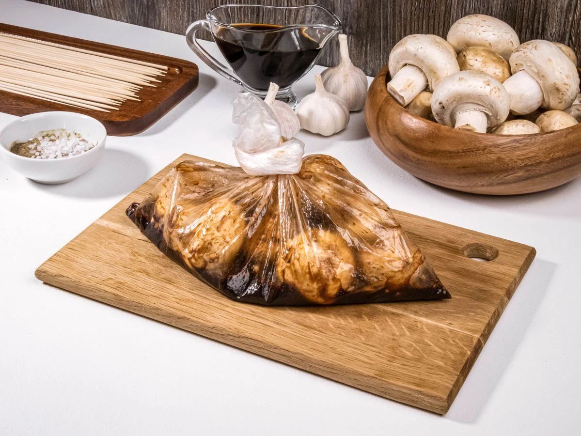 Шаг 3: Шашлычки из шампиньонов, запеченные в беконе