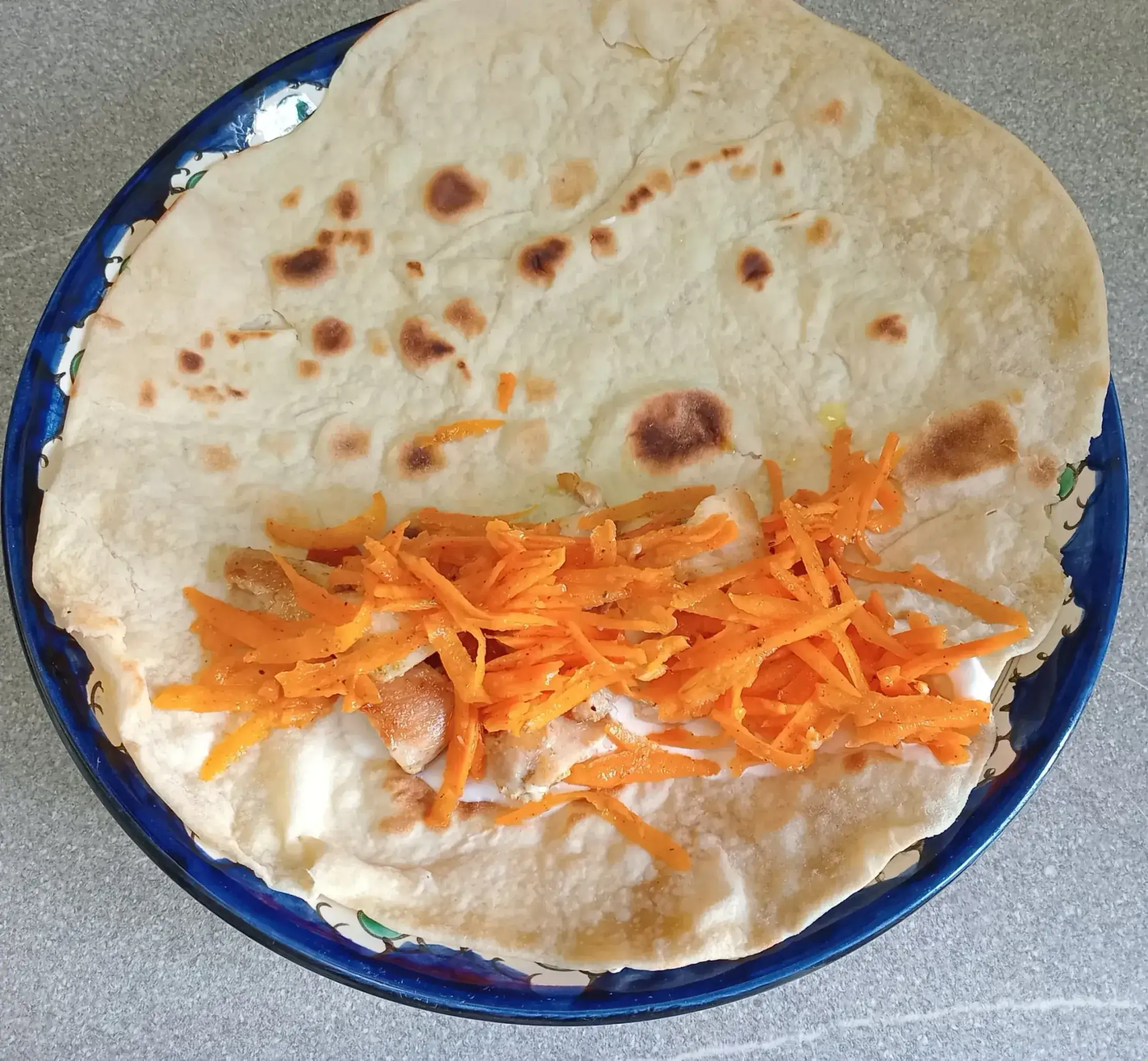 Шаурма с курицей и сыром: шаг 3