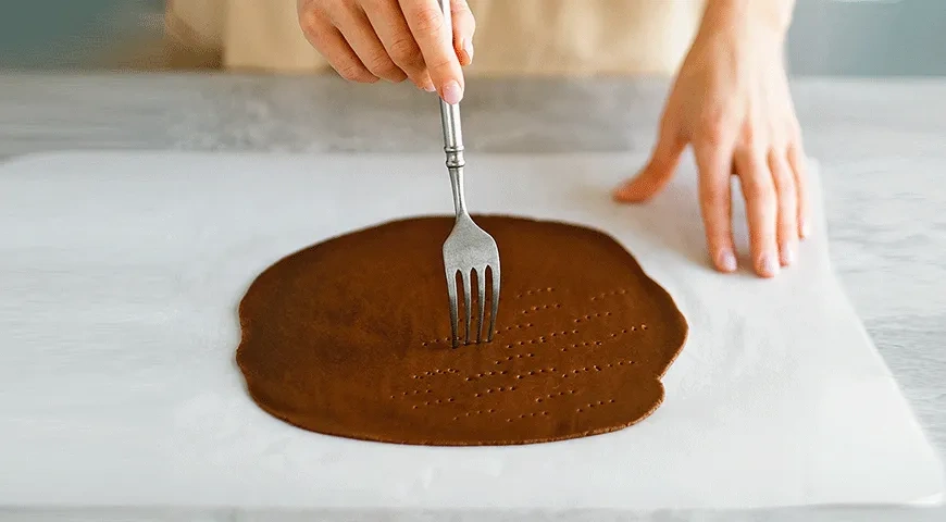Шоколадный медовик со сметанным кремом: шаг 3