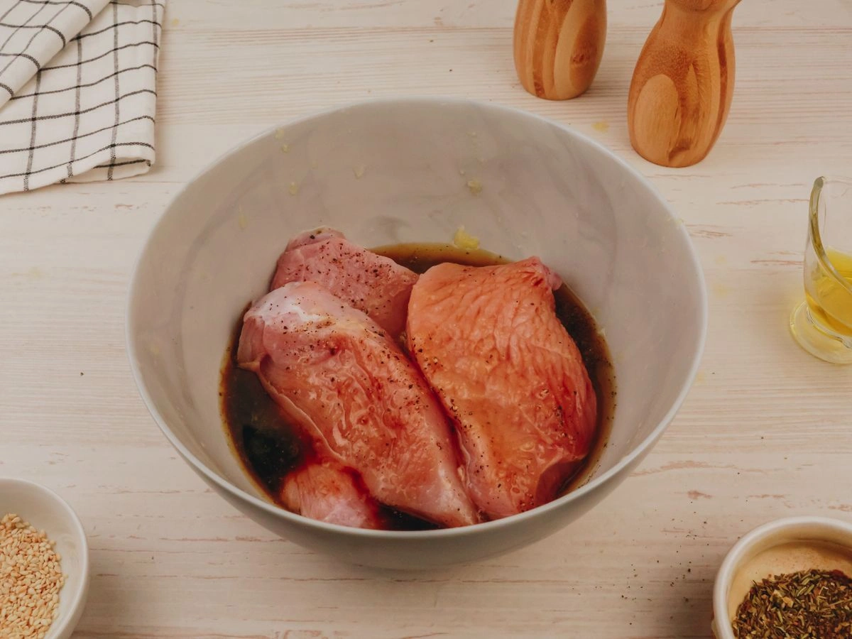 Шаг 3: Стейк из индейки в соусе терияки, запеченный в духовке