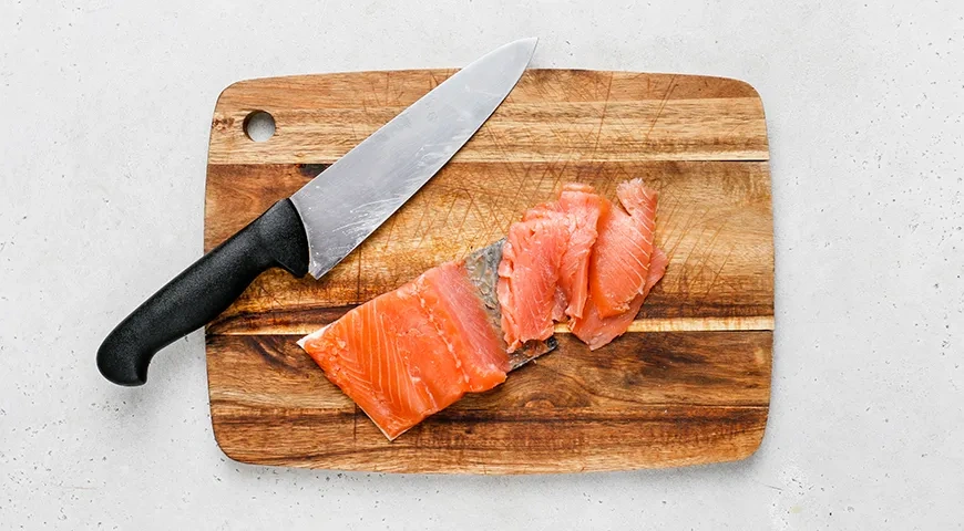 Тартинки с лососем: шаг 3