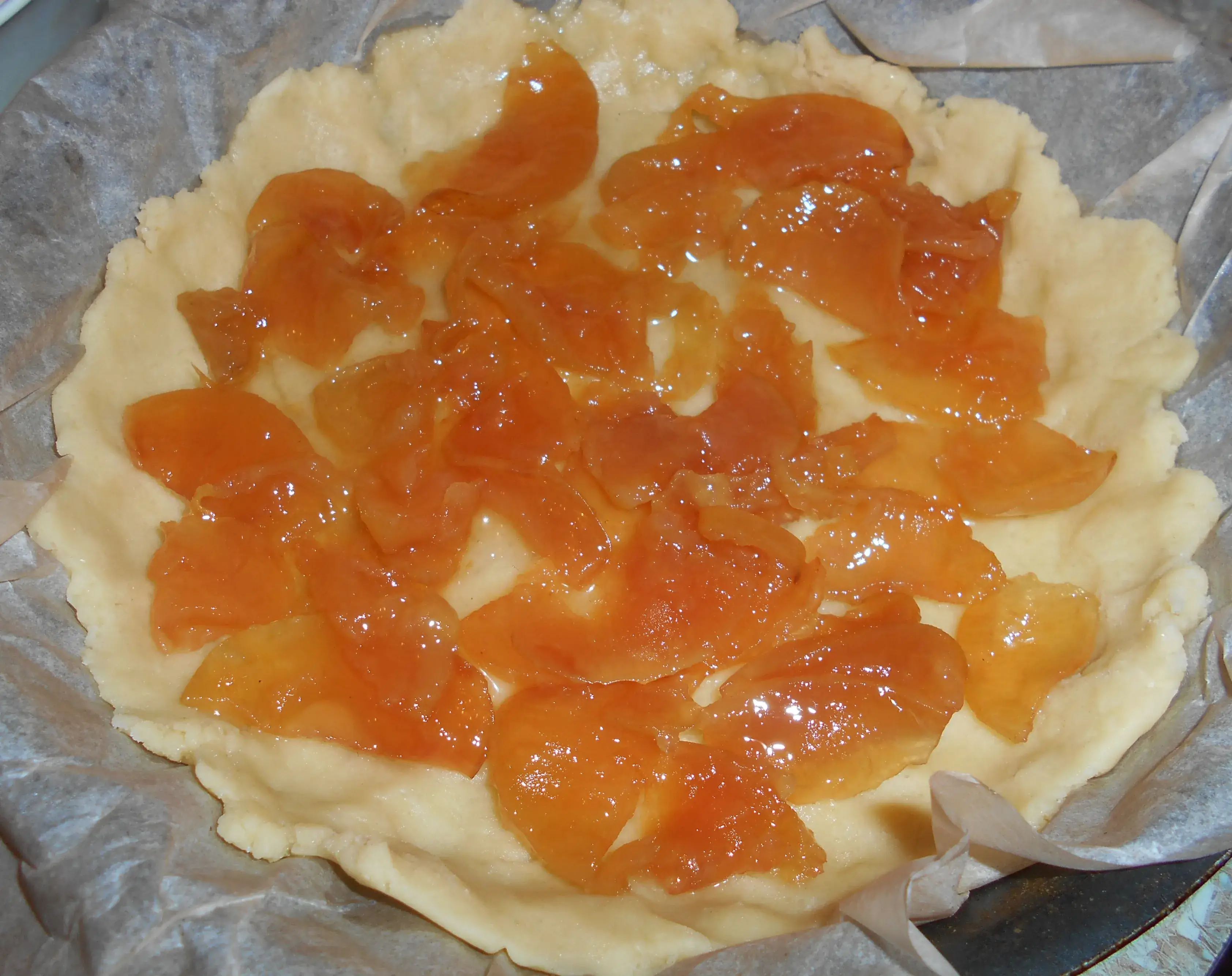 Тёртый пирог с яблочным вареньем: шаг 3