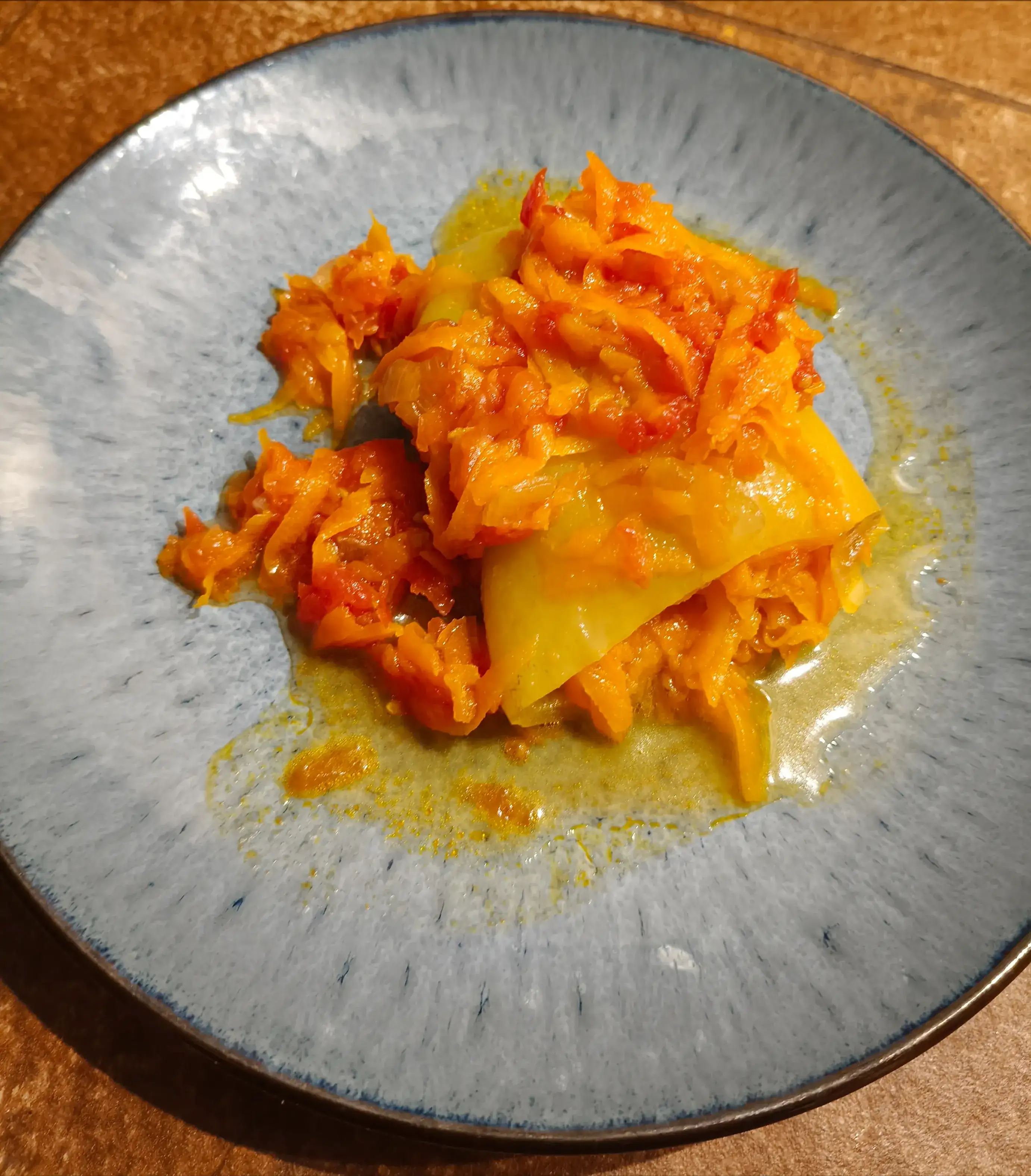 Болгарский перец с морковью в пароварке: шаг 3