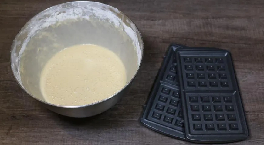 Венские вафли без сливочного масла в вафельнице: шаг 3