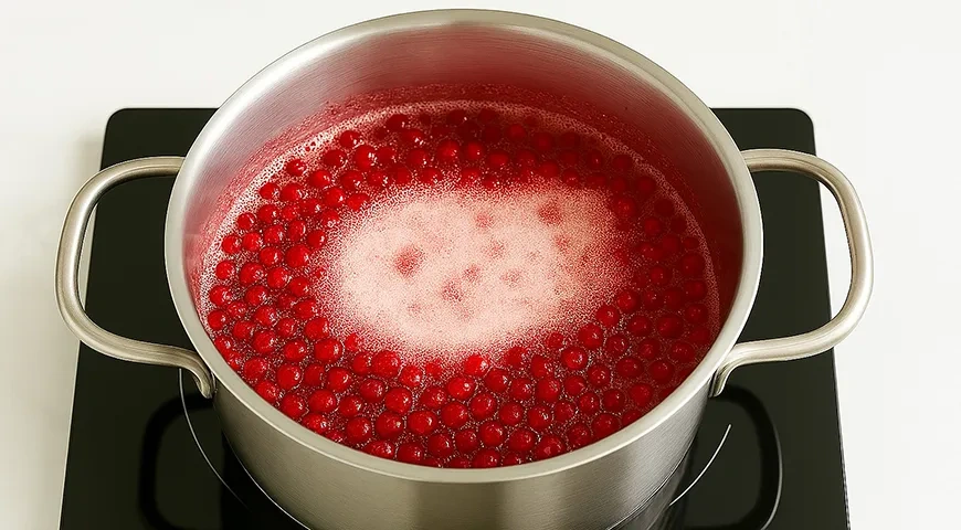 Желе-пятиминутка из красной смородины: шаг 3