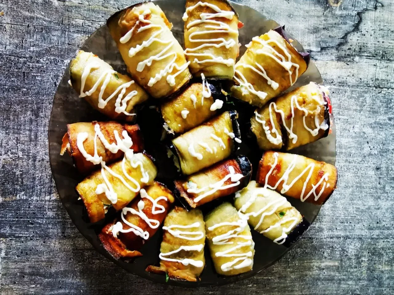 Баклажановые рулетики: шаг 4