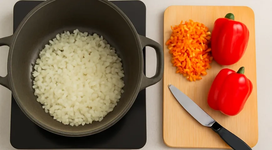 Баклажаны с мясом в казане: шаг 4