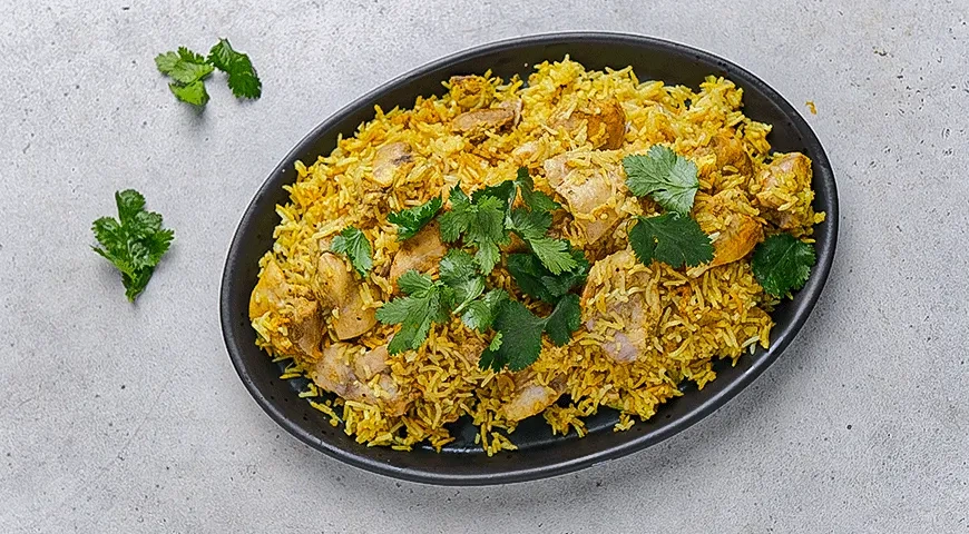 Бириани с курицей и рисом басмати в рукаве: шаг 4