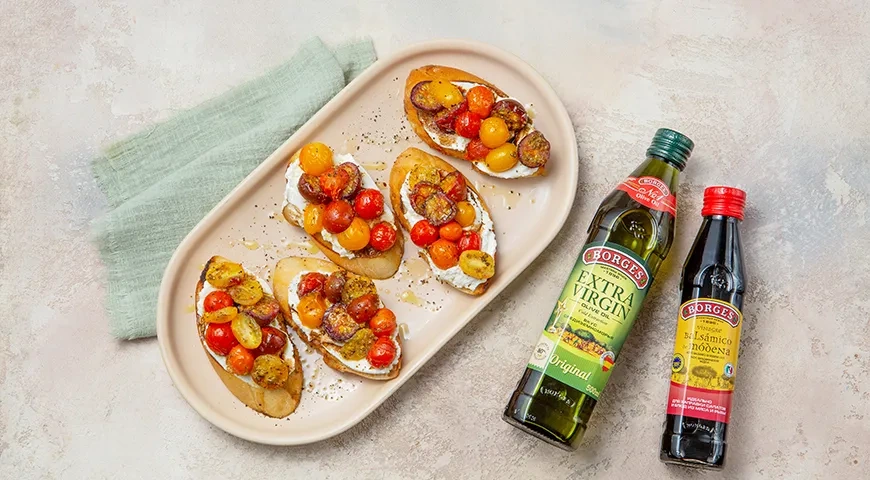 Брускетта с томлёными томатами и рикоттой: шаг 4