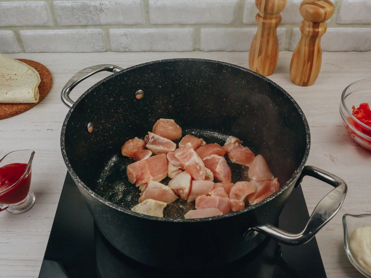 Шаг 4: Буррито с куриным филе