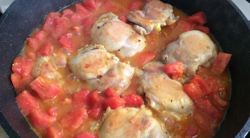 Чахохбили из филе бедра курицы: шаг 4