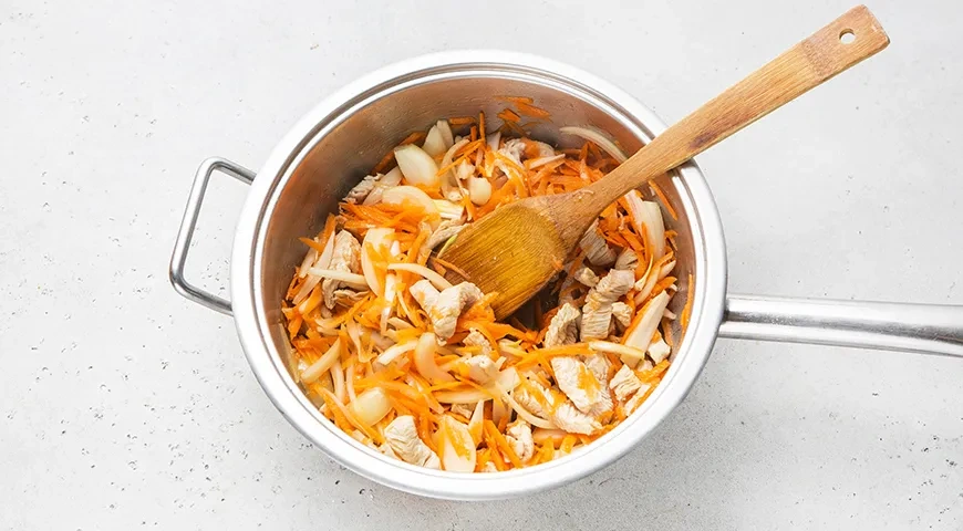 Гречка по-купечески с индейкой: шаг 4