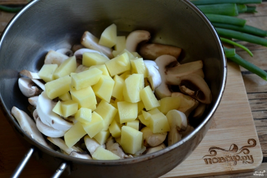 Шаг 4: Грибной крем-суп из шампиньонов