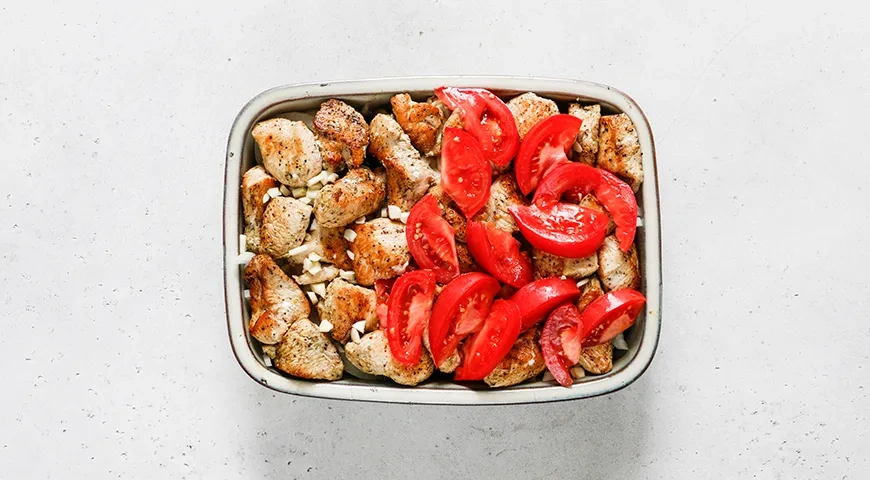 Индейка с баклажанами в духовке: шаг 4