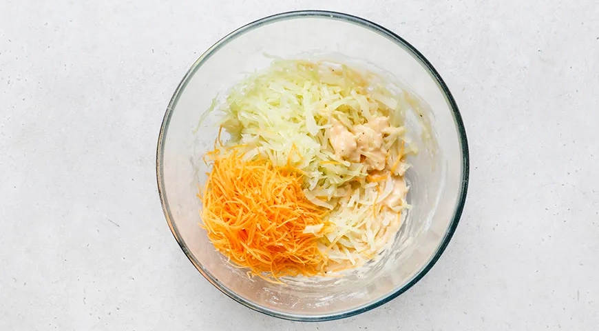 Капустные оладьи с сыром: шаг 4