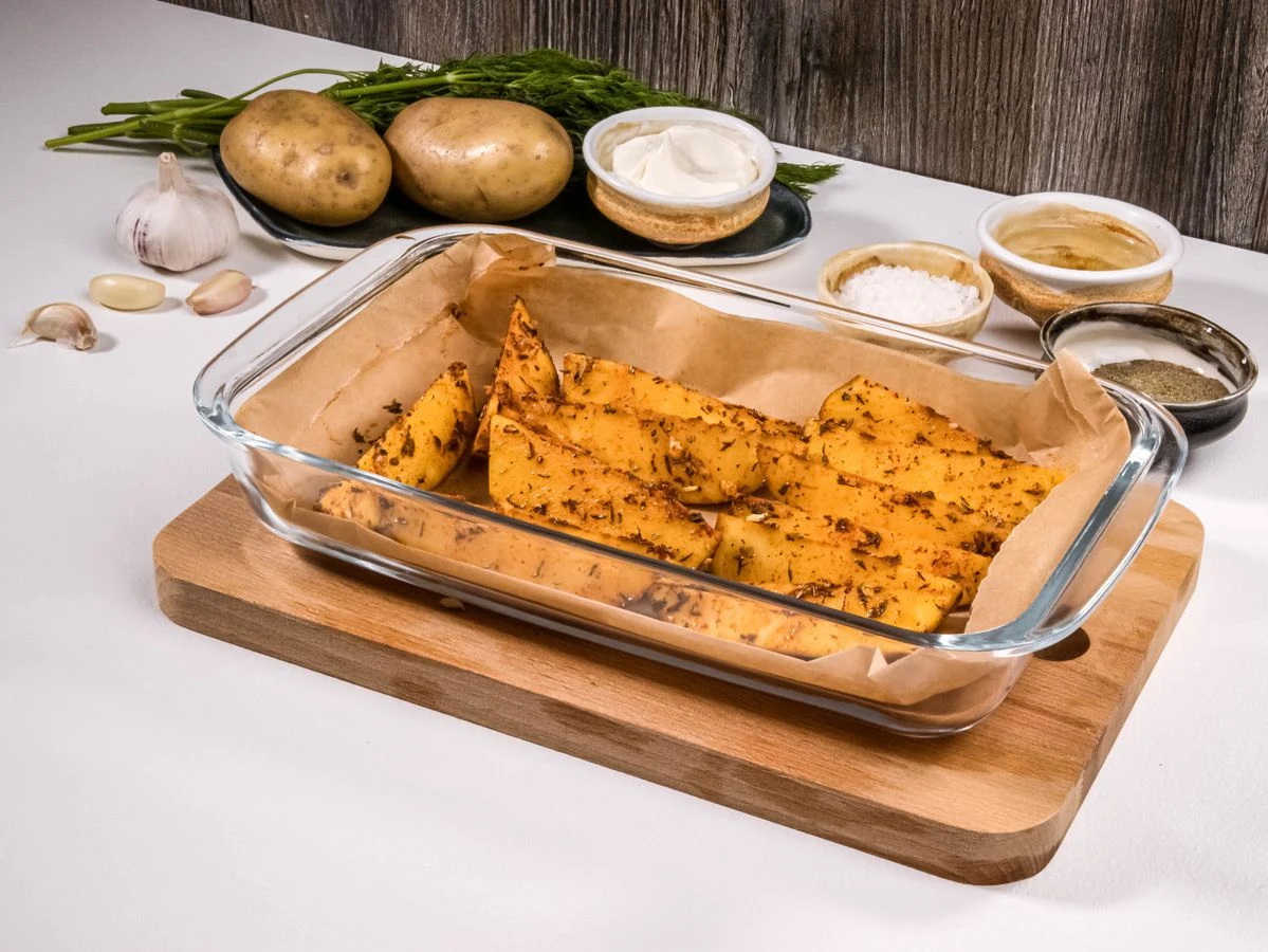 Шаг 4: Картофель по-деревенски в духовке