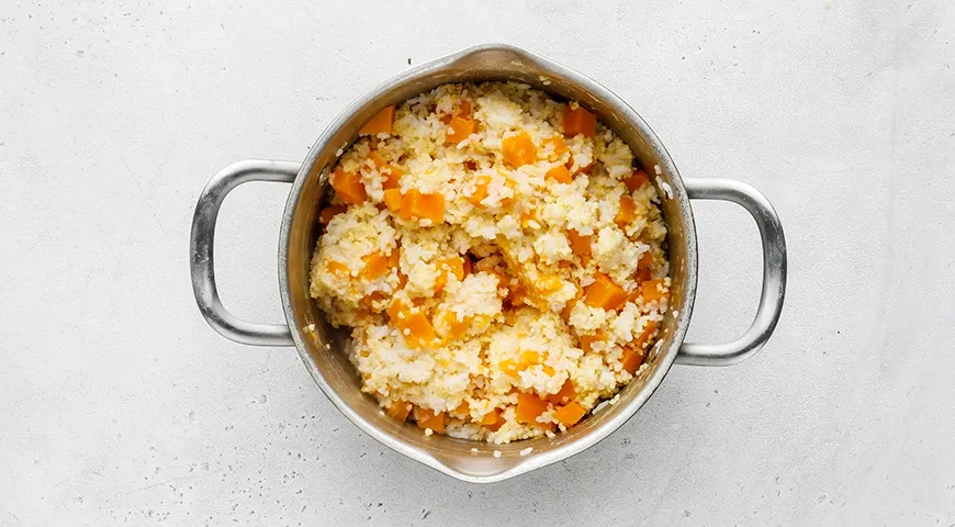 Каша Дружба с тыквой: шаг 4