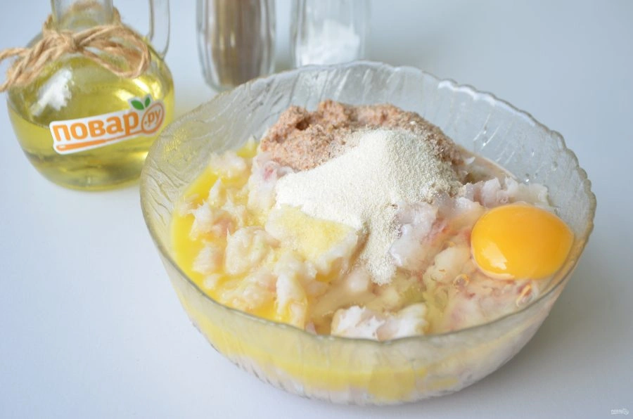 Шаг 4: Котлеты из филе минтая не жен к и