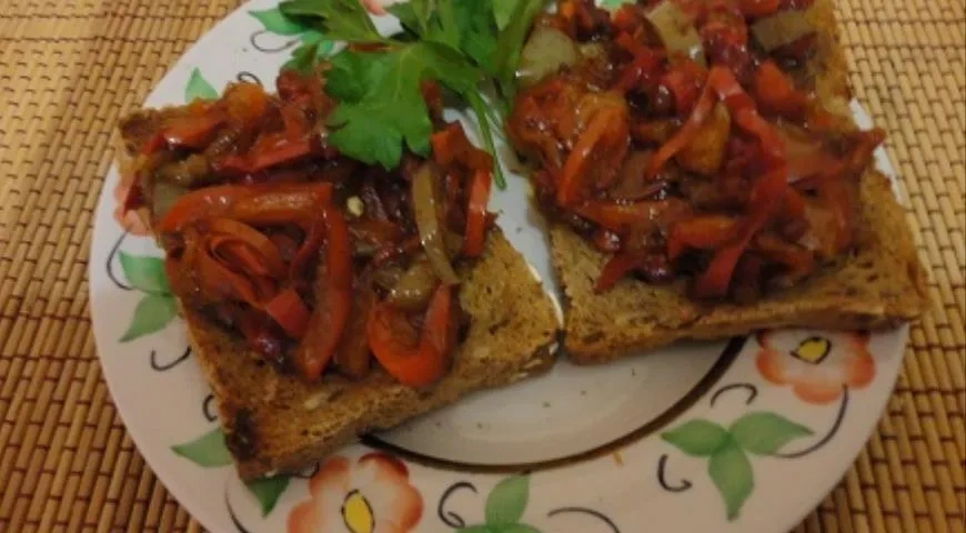 Красный перец в бальзамическом уксусе: шаг 4