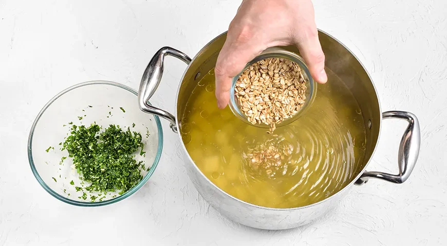 Куриный суп с овсяными хлопьями: шаг 4