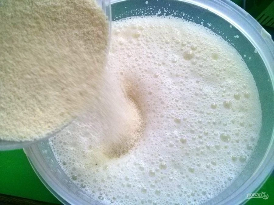 Шаг 4: Манник на молоке