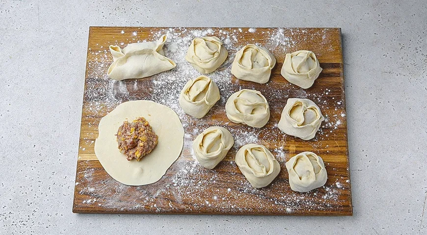 Манты с говядиной и тыквой: шаг 4