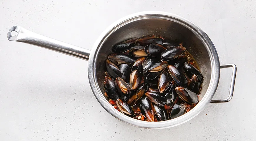 Мидии в соевом соусе: шаг 4