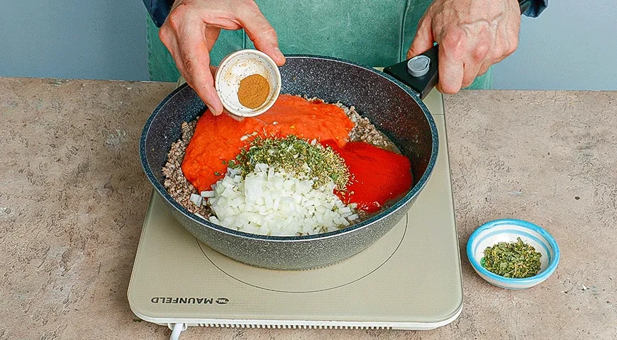 Мусака из кабачков с фаршем: шаг 4