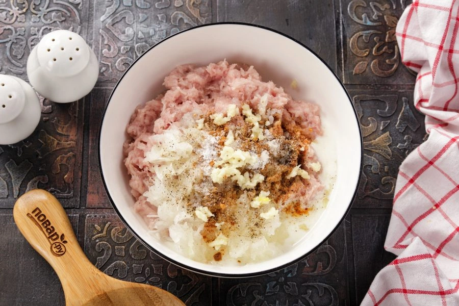 Шаг 4: Мясо пофранцузски из куриного фарш а