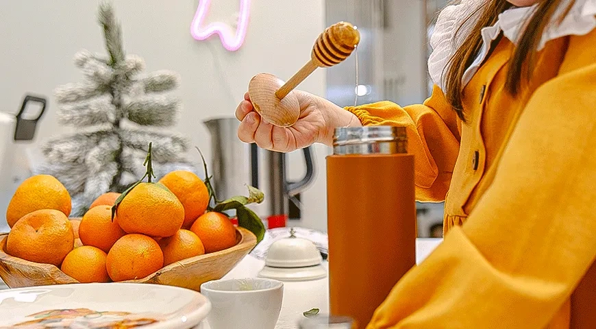 Облепиховый чай с мандарином: шаг 4