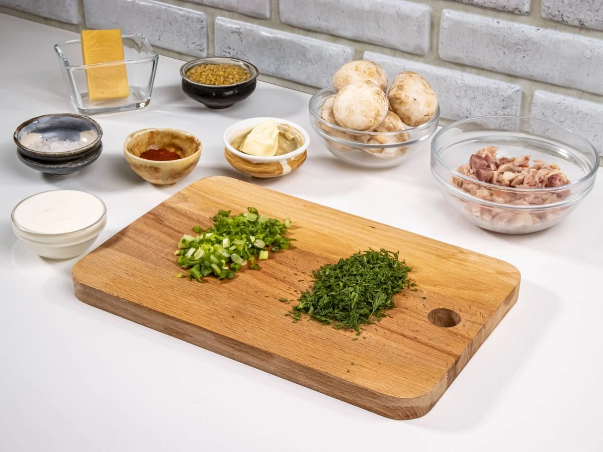 Шаг 4: Перцы, фаршированные курицей и грибами