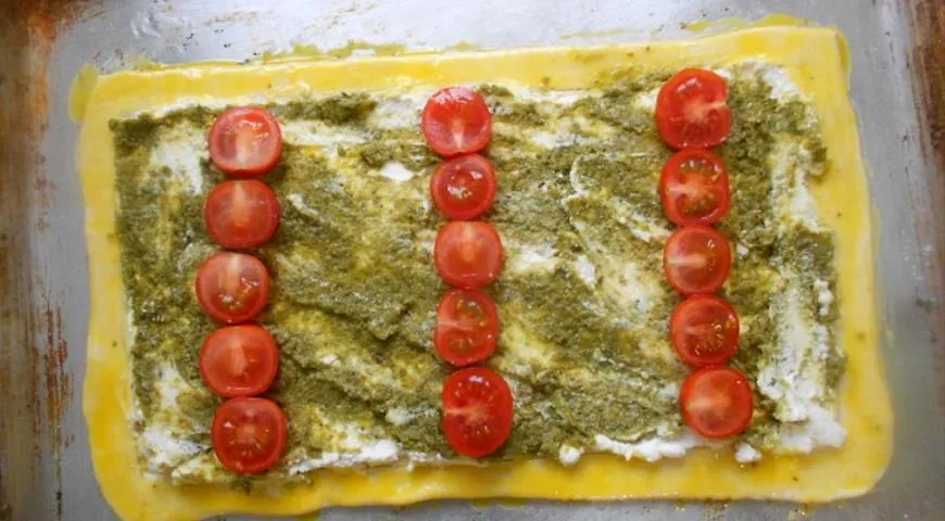 Пирог с рикоттой и соусом песто: шаг 4