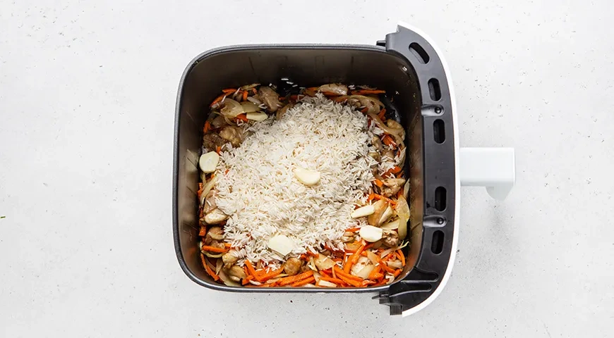 Плов в аэрогриле: шаг 4