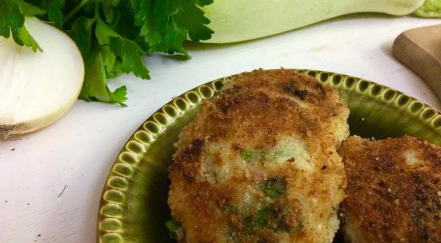 Постные кабачковые котлеты с рисом: шаг 4