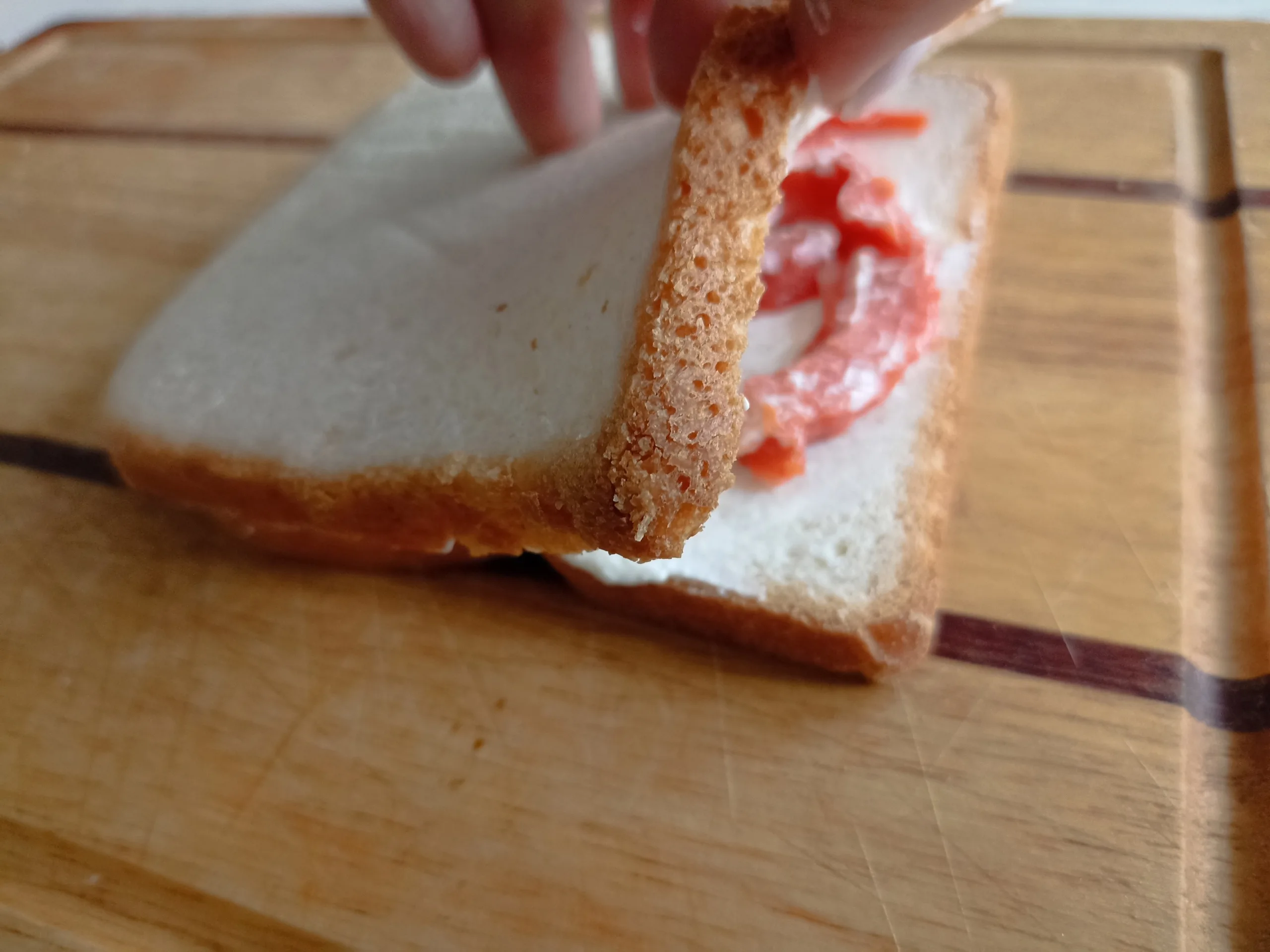 Шаг 4: Простой горячий сэндвич с красной рыбой и рикоттой