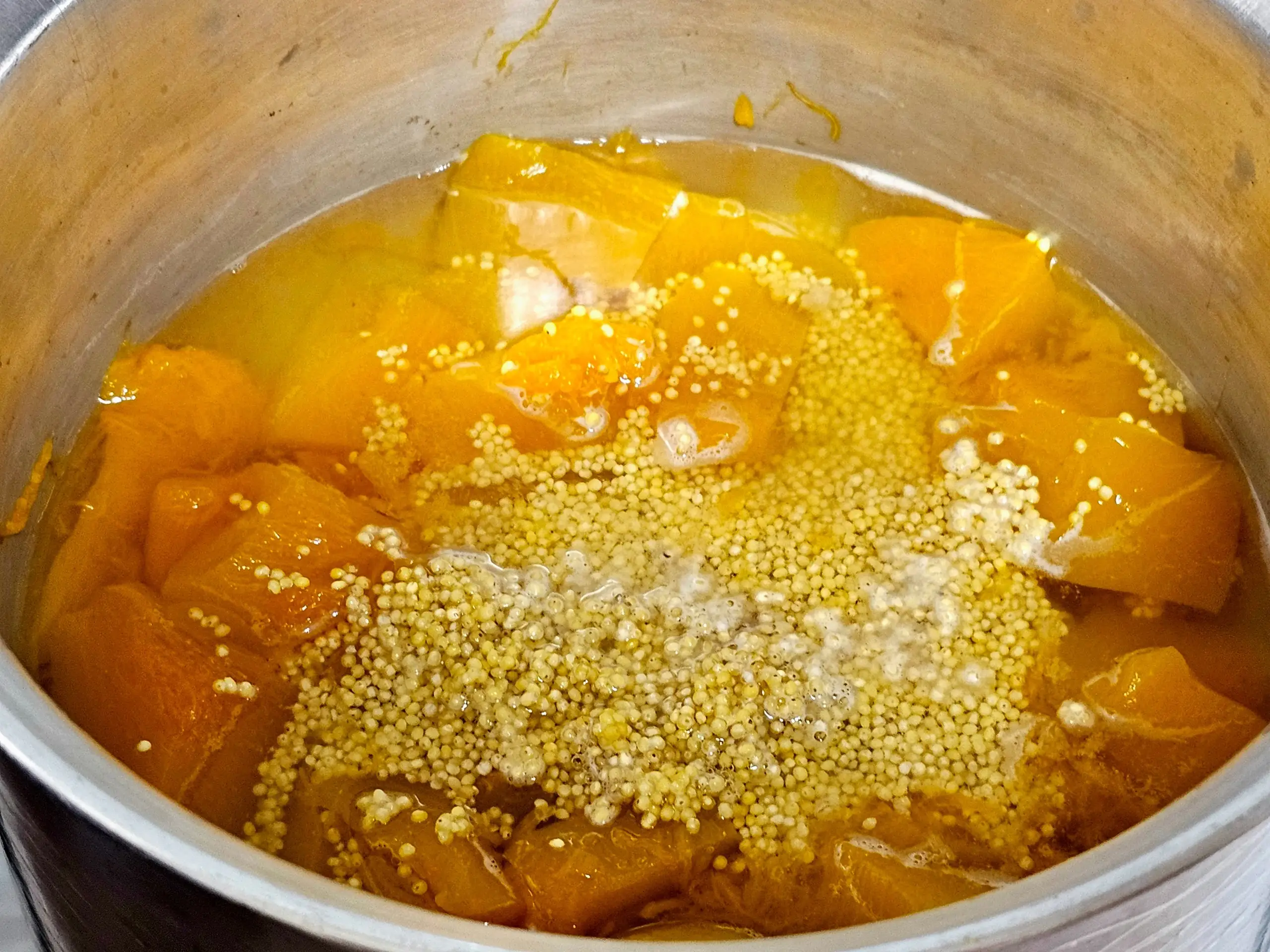 Шаг 4: Пшённая каша с тыквой