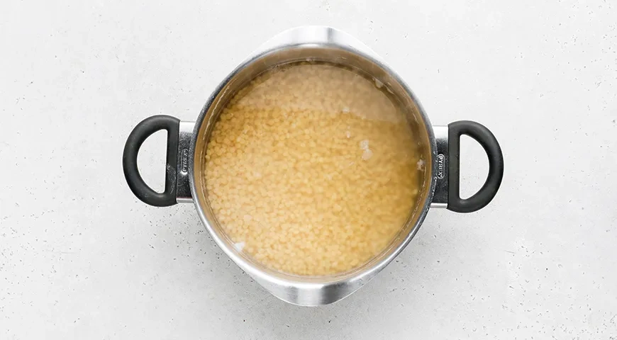 Птитим с курицей в сливочном соусе: шаг 4