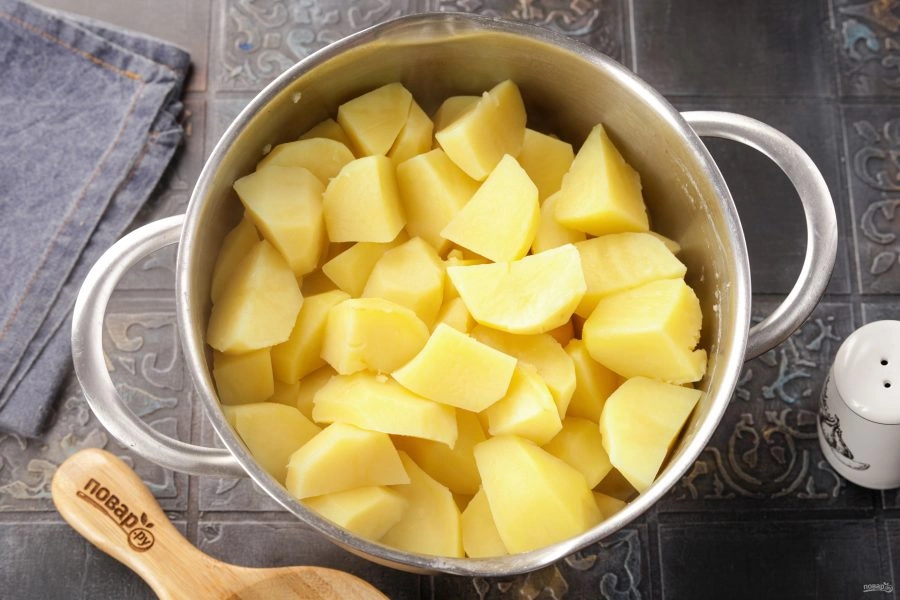 Шаг 4: Пюре картофель ное с молоком