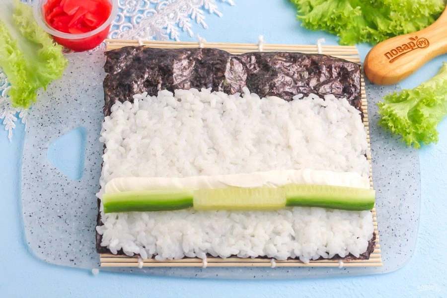 Шаг 4: Роллы с мидиями