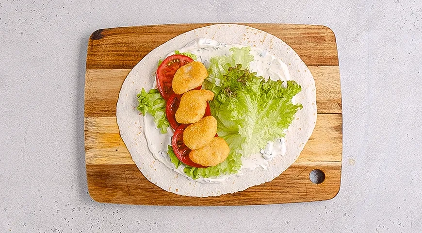 Роллы с наггетсами в домашних условиях: шаг 4