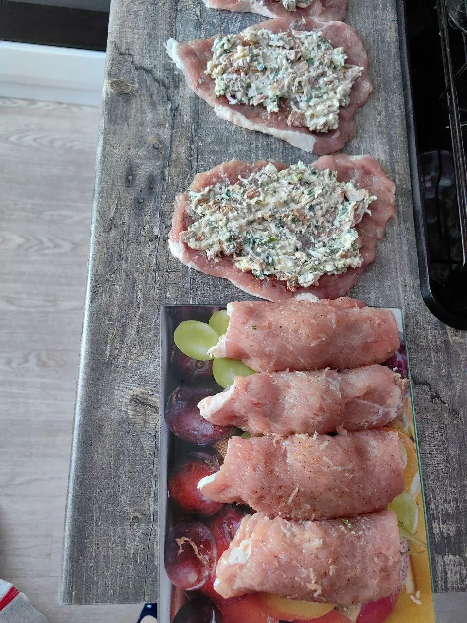 Рулеты из корейки в беконе с картофелем: шаг 4