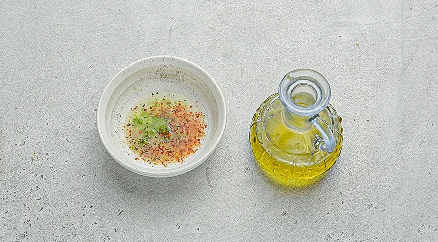 Салат из апельсинов с грецкими орехами и печеным перцем: шаг 4