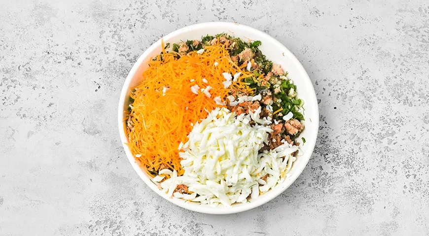 Салат Ленивая мимоза: шаг 4